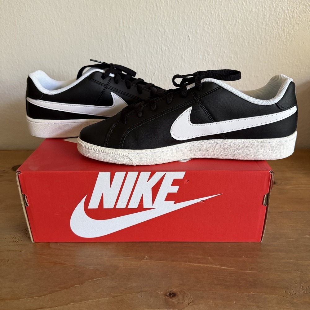 Nike Court Royal Black White Men's Size 12 Sneakers New In Box